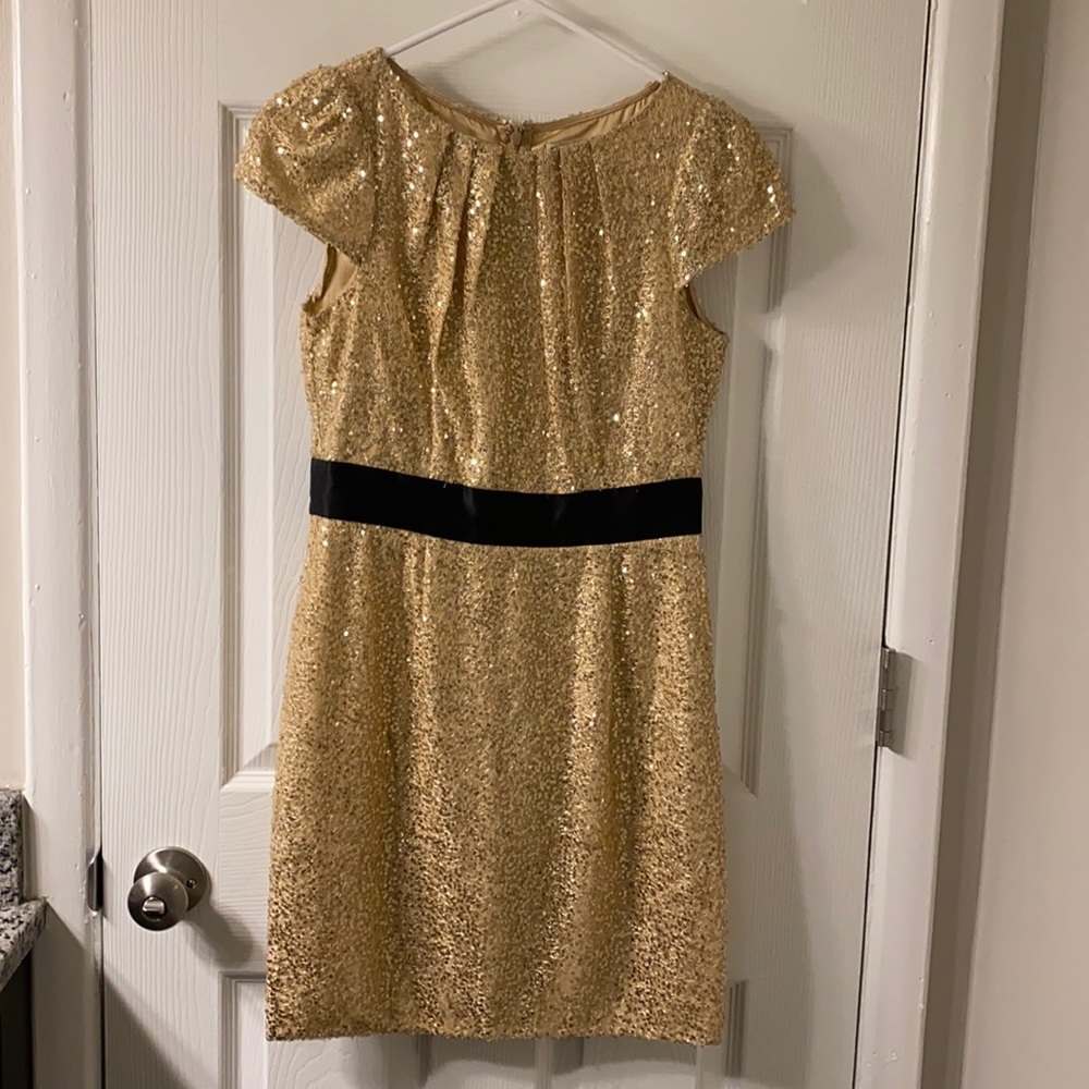 Gold sequins dress